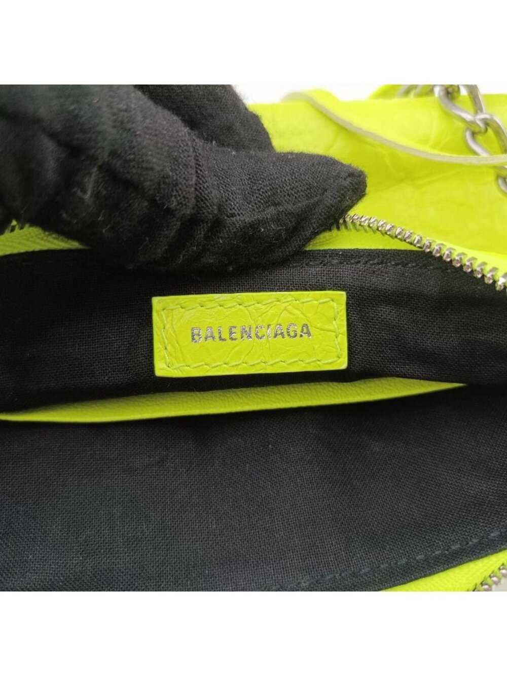 ★SOLD★ Balenciaga le Cagole Green Lambskin Messenger Bag - Picture 10 of 15